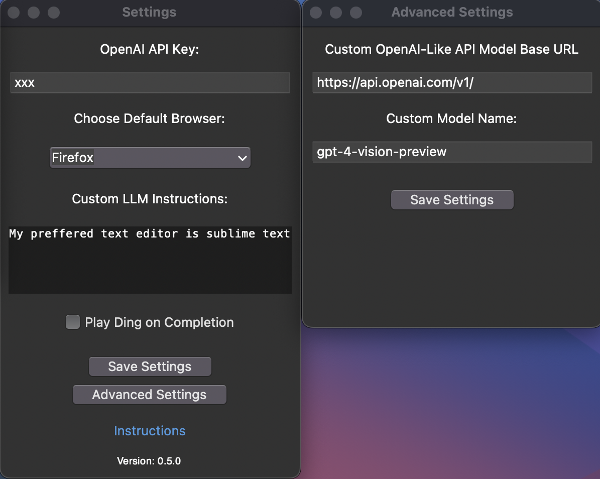 在设置中设置 API 密钥