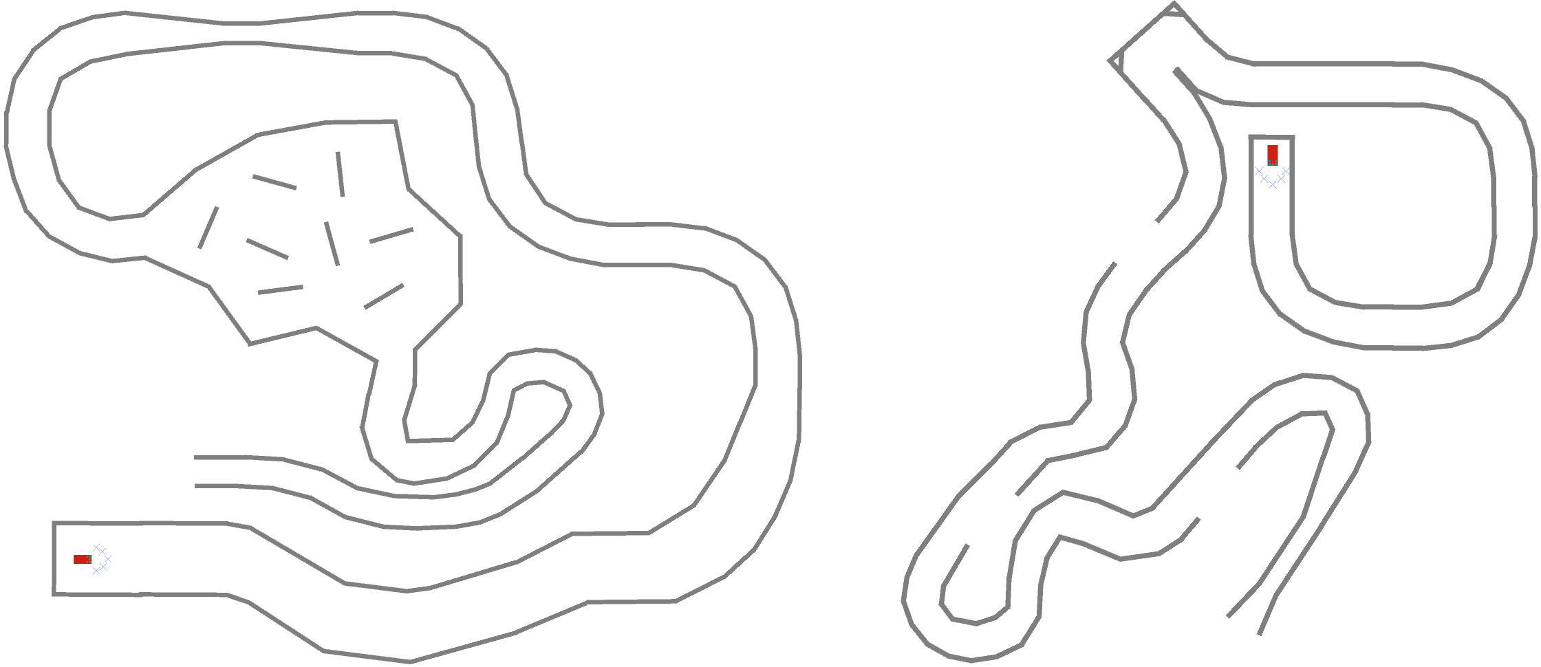 两种可供车辆训练的赛道。