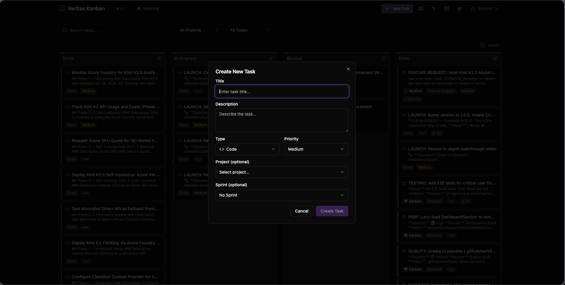 新建任务对话框