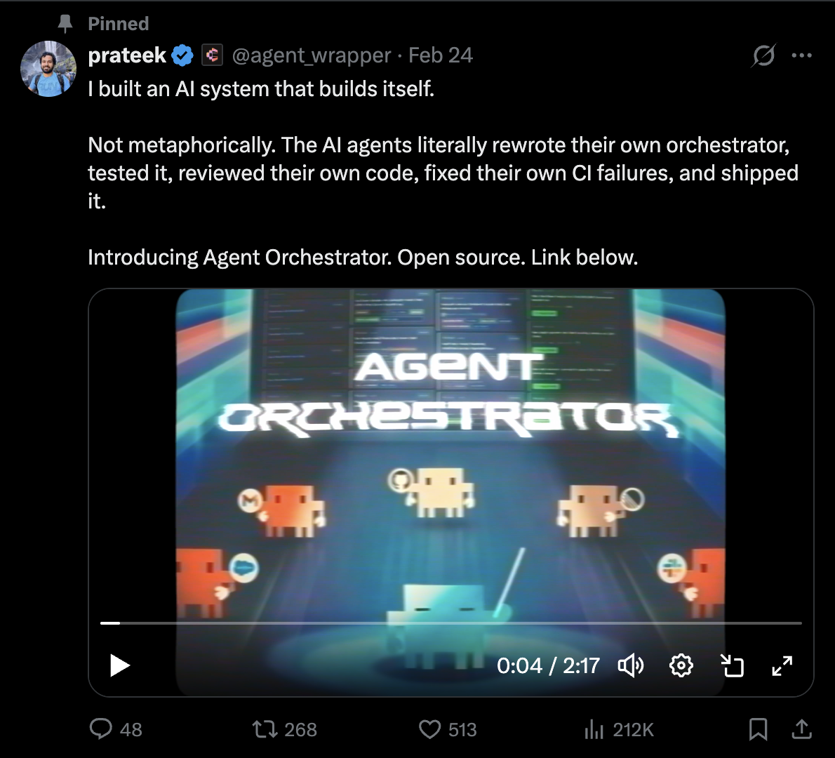 Agent Orchestrator 演示——AI 代理构建自己的编排器