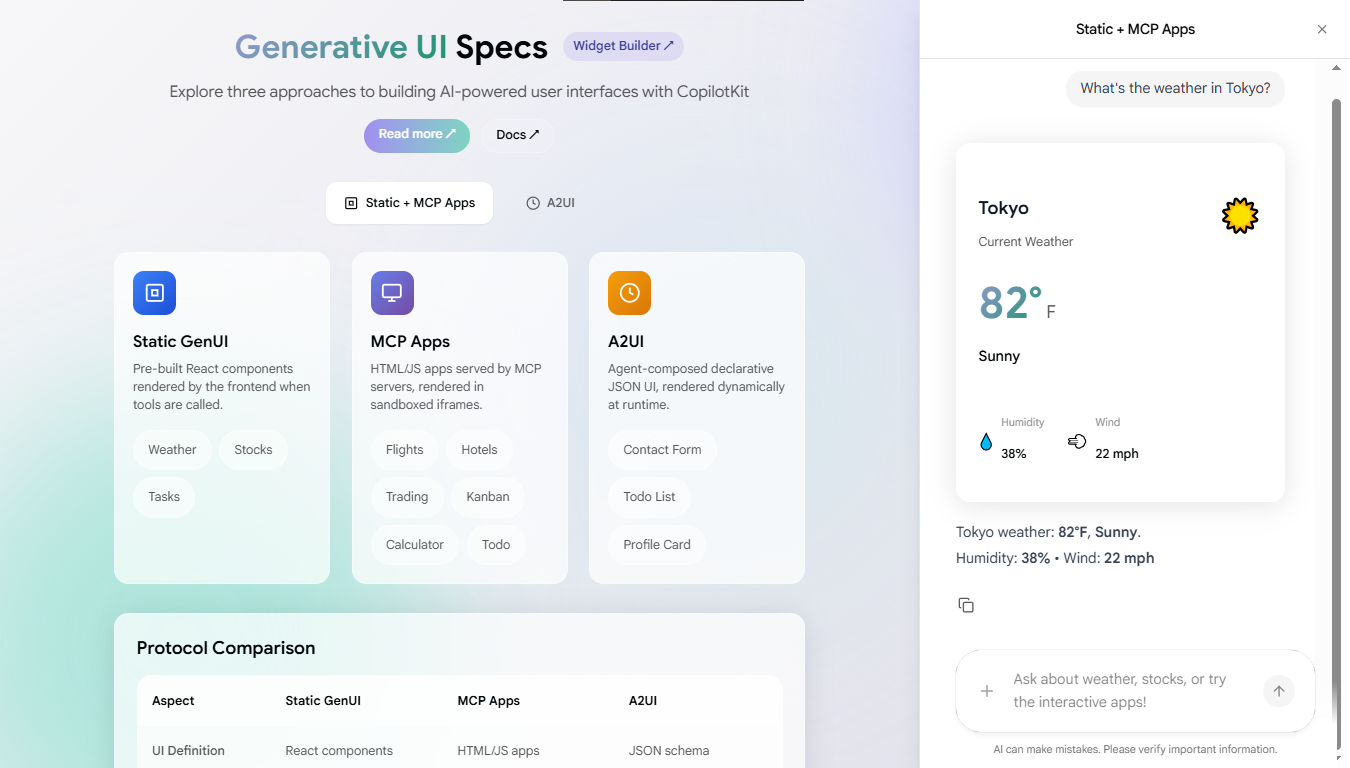 生成式 UI 演示平台预览