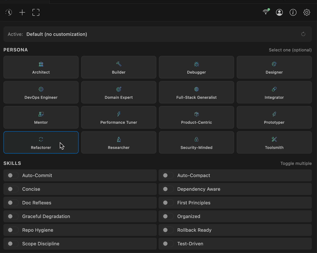 角色与技能面板