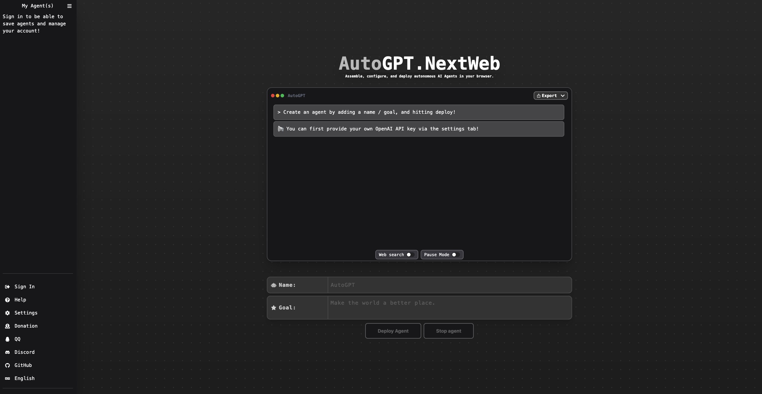 AutoGPT-Next-Web hero image
