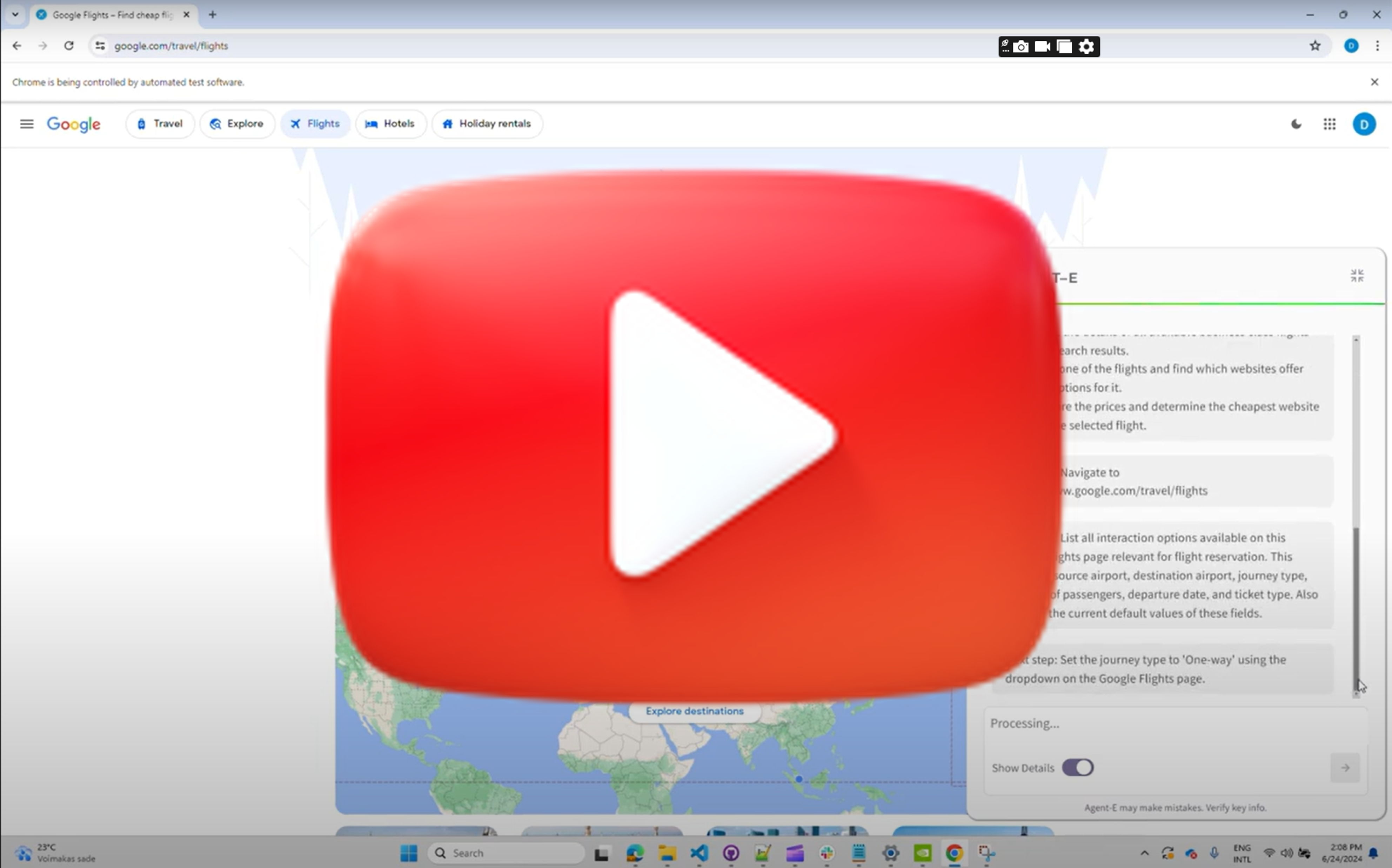 示例 4：在 Google Flights 上比较航班价格