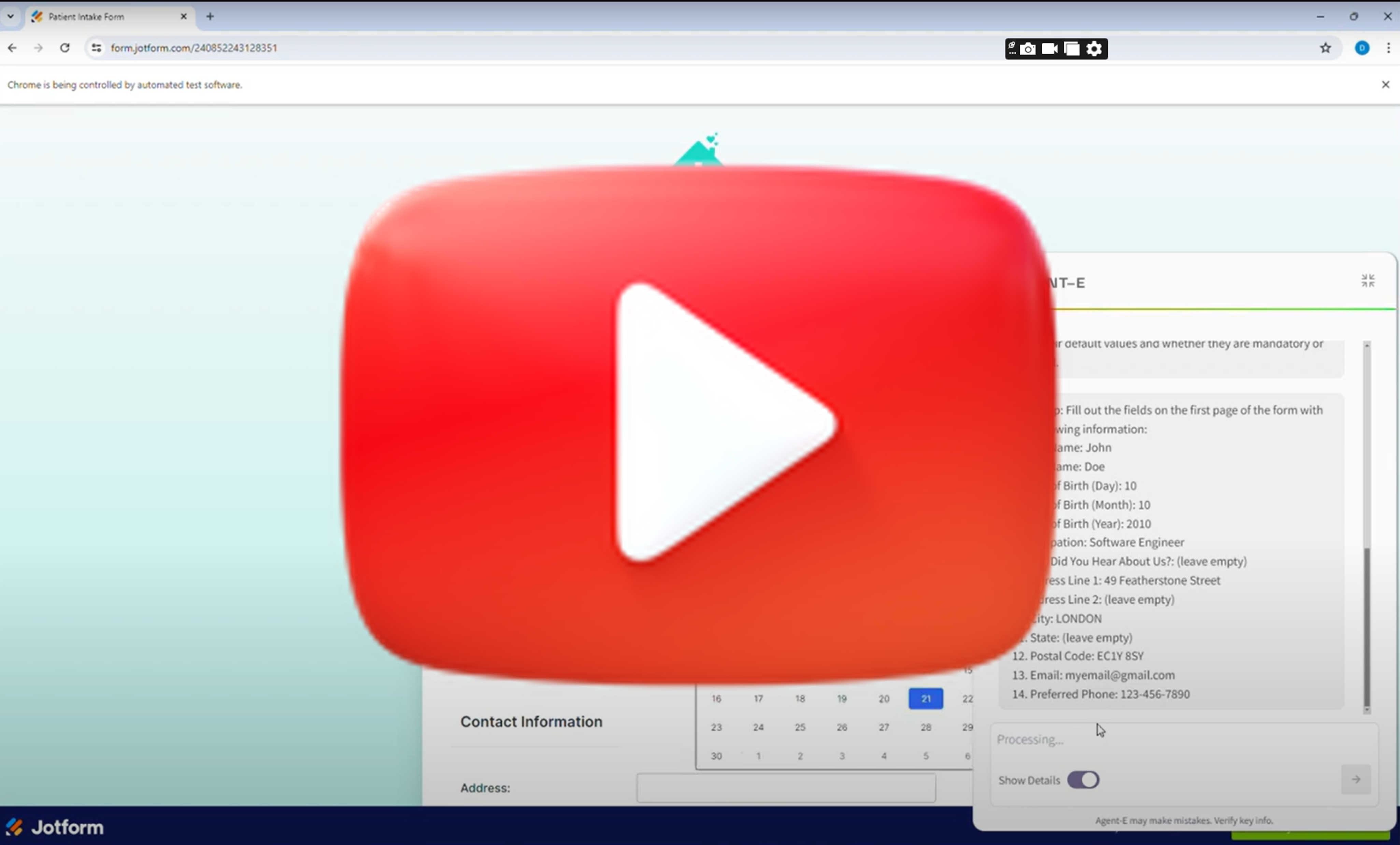 示例 2：利用信息填写表单