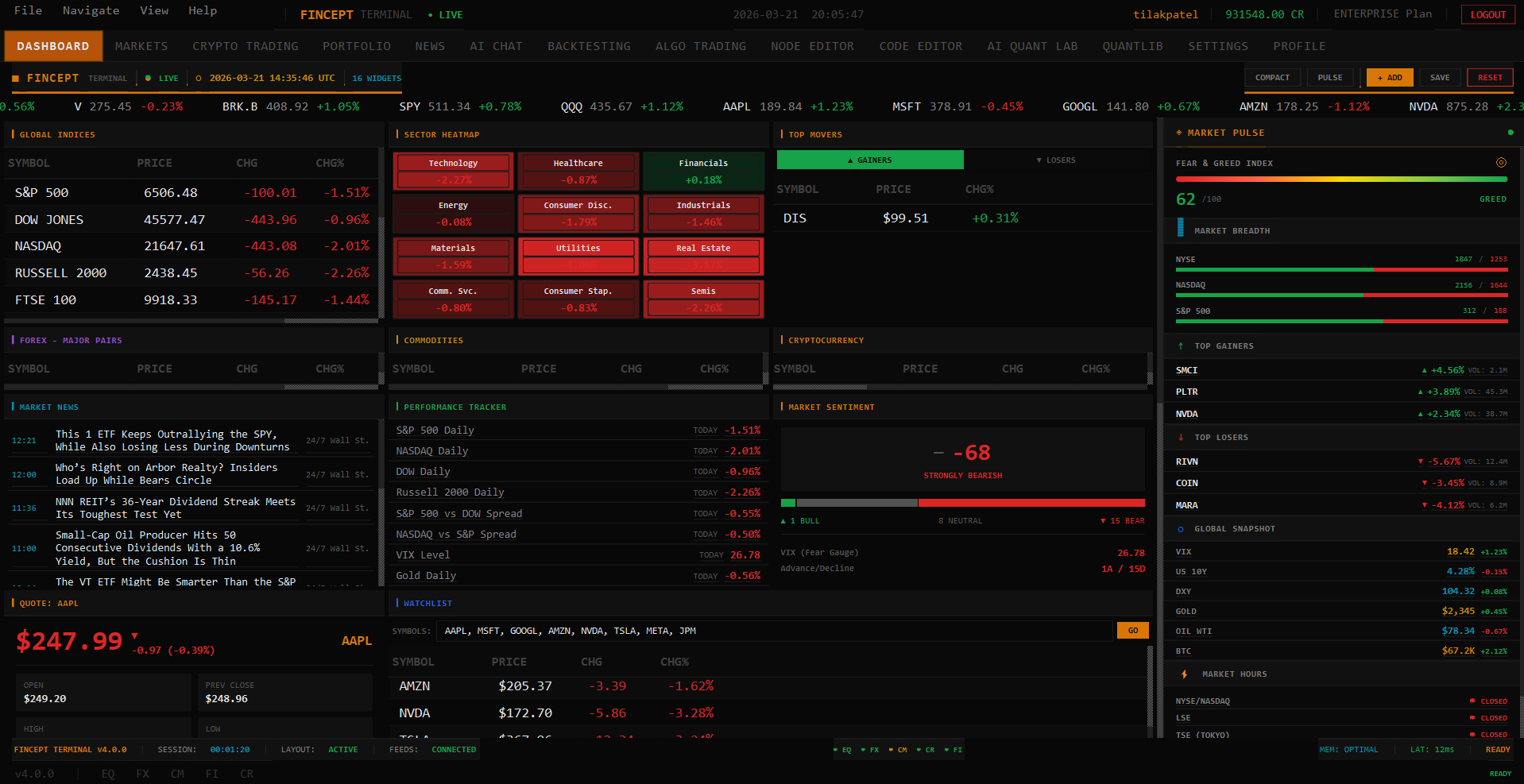 FinceptTerminal hero image