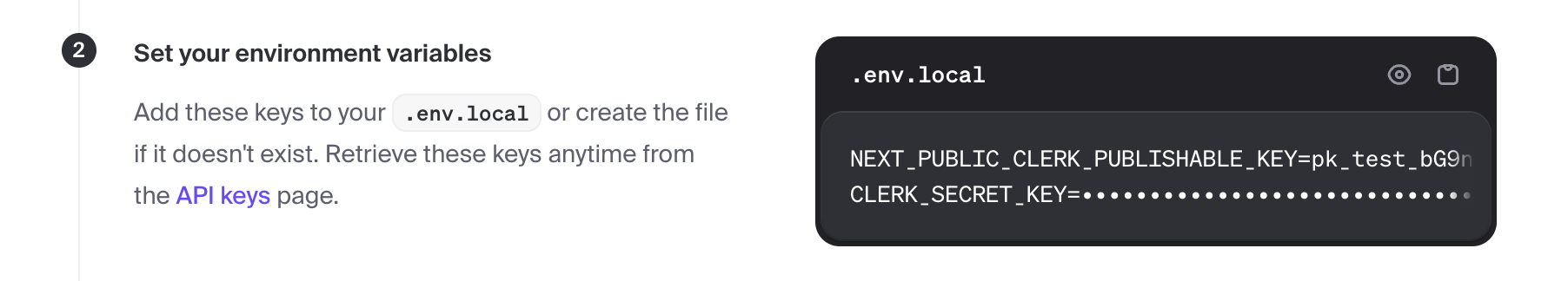 Clerk Environment Variables