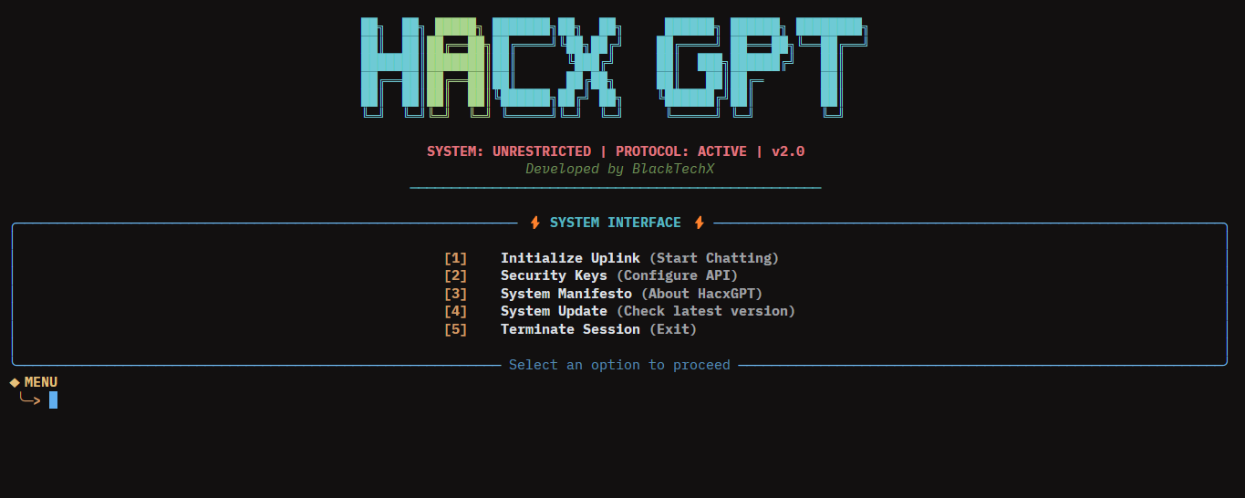 HacxGPT 演示截图