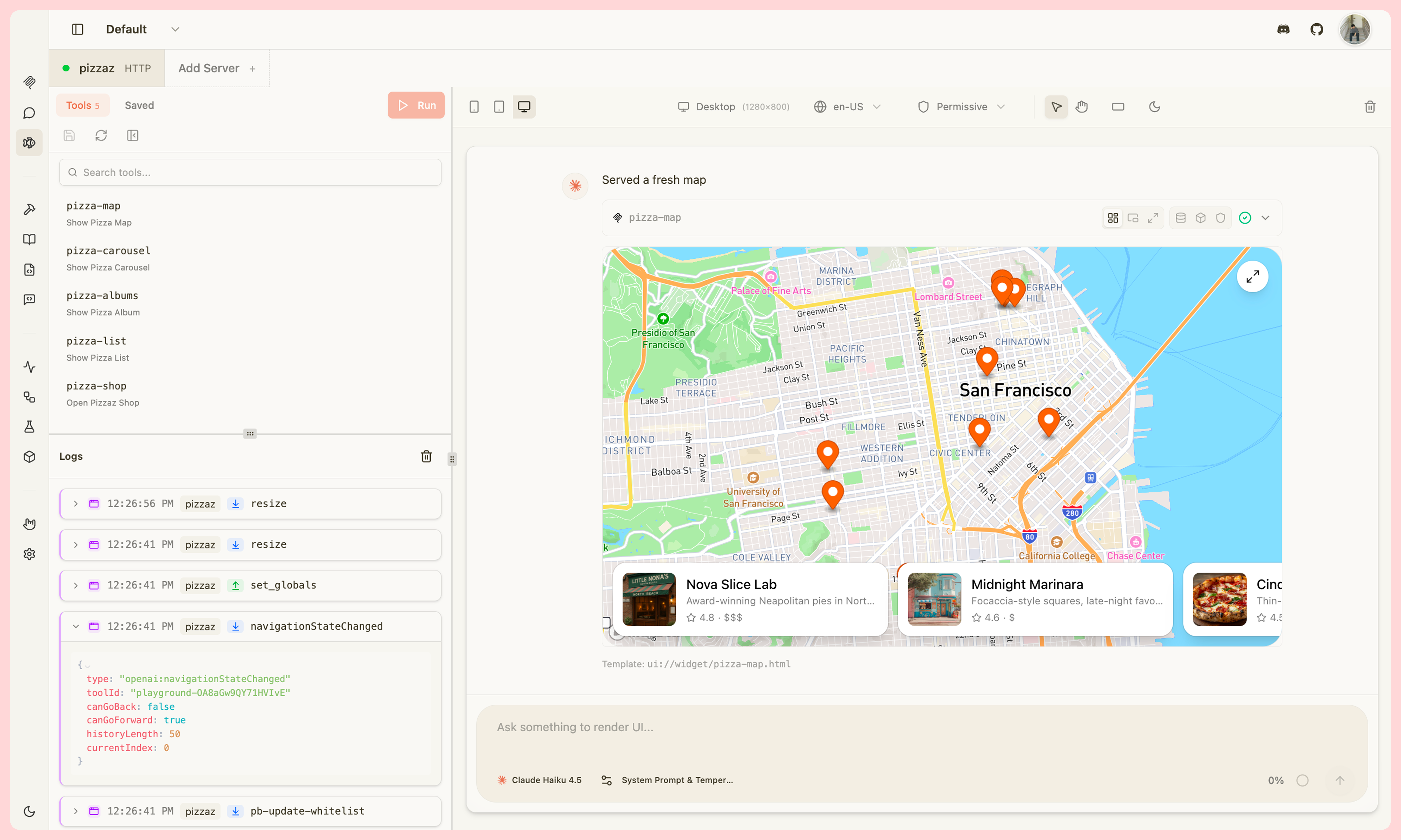 MCPJam 应用构建器