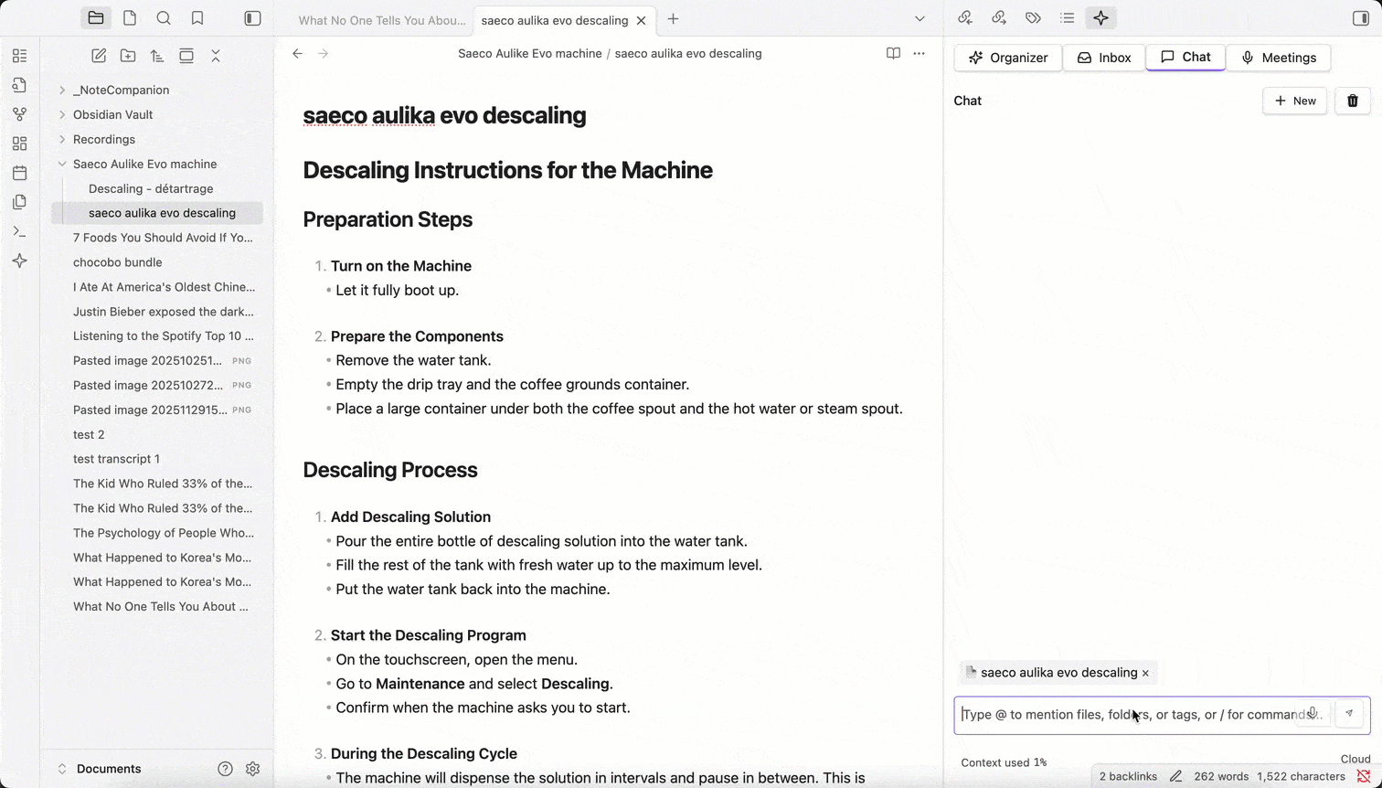 与知识库上下文的 AI 对话