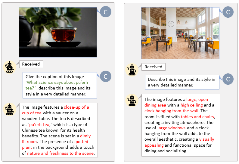 与 LLaVA 的对话。