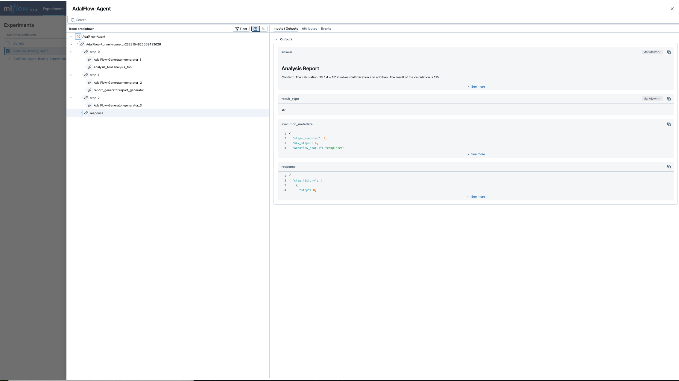 AdalFlow 与 MLflow 集成