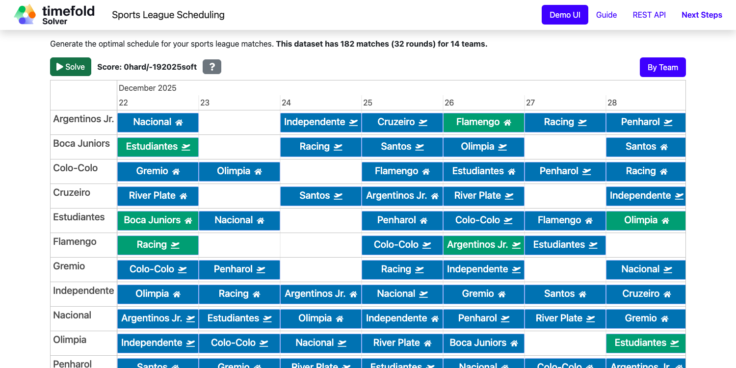 体育联赛调度截图