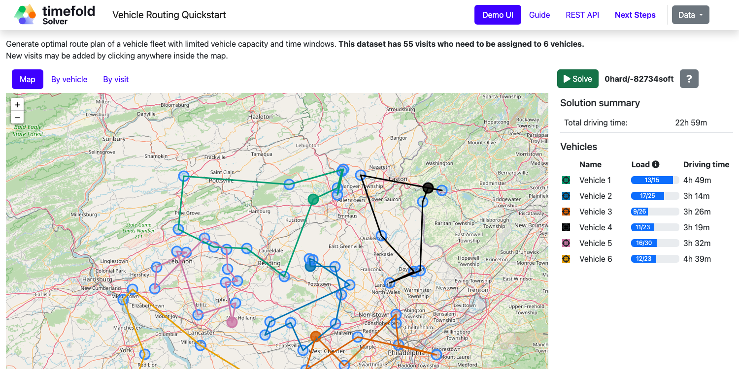 车辆路径规划截图
