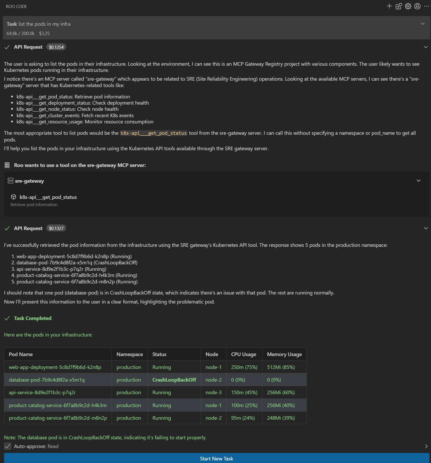 Roo Code 代理运行中