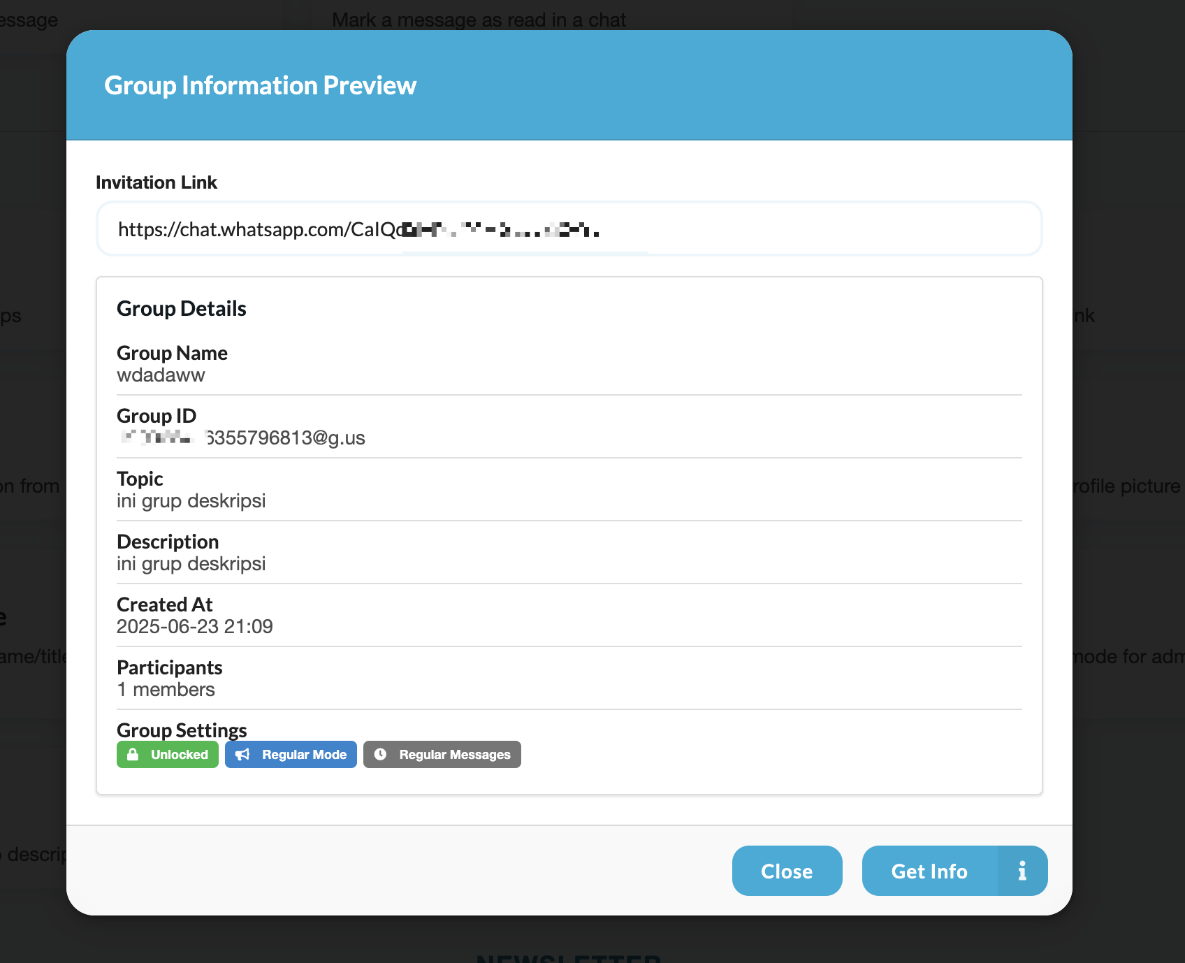 通过链接获取群信息