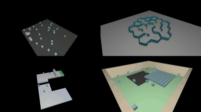 使用 Sample Factory 2.0 训练的 Megaverse 智能体