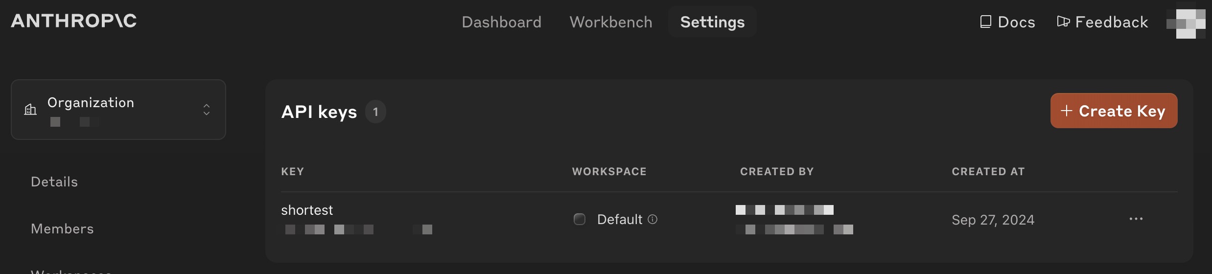 Anthropic API 密钥
