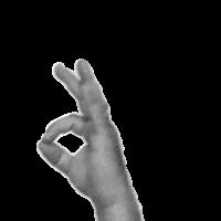 皮膚掩膜模式下的 OK 手勢