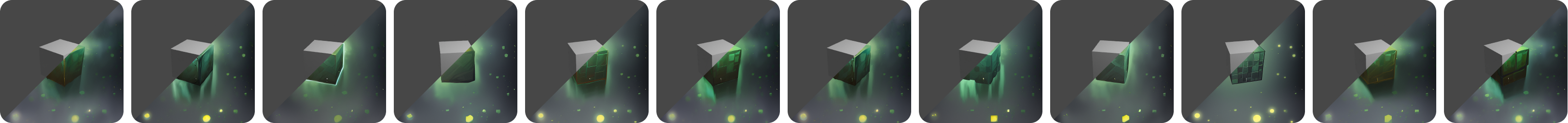 展示渲染每一帧的画面，左侧为场景，右侧为生成结果的示意图