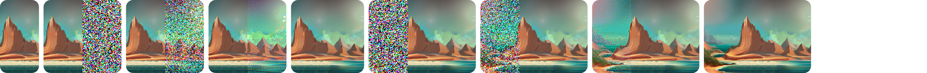 展示图像扩展流程各步骤的示意图