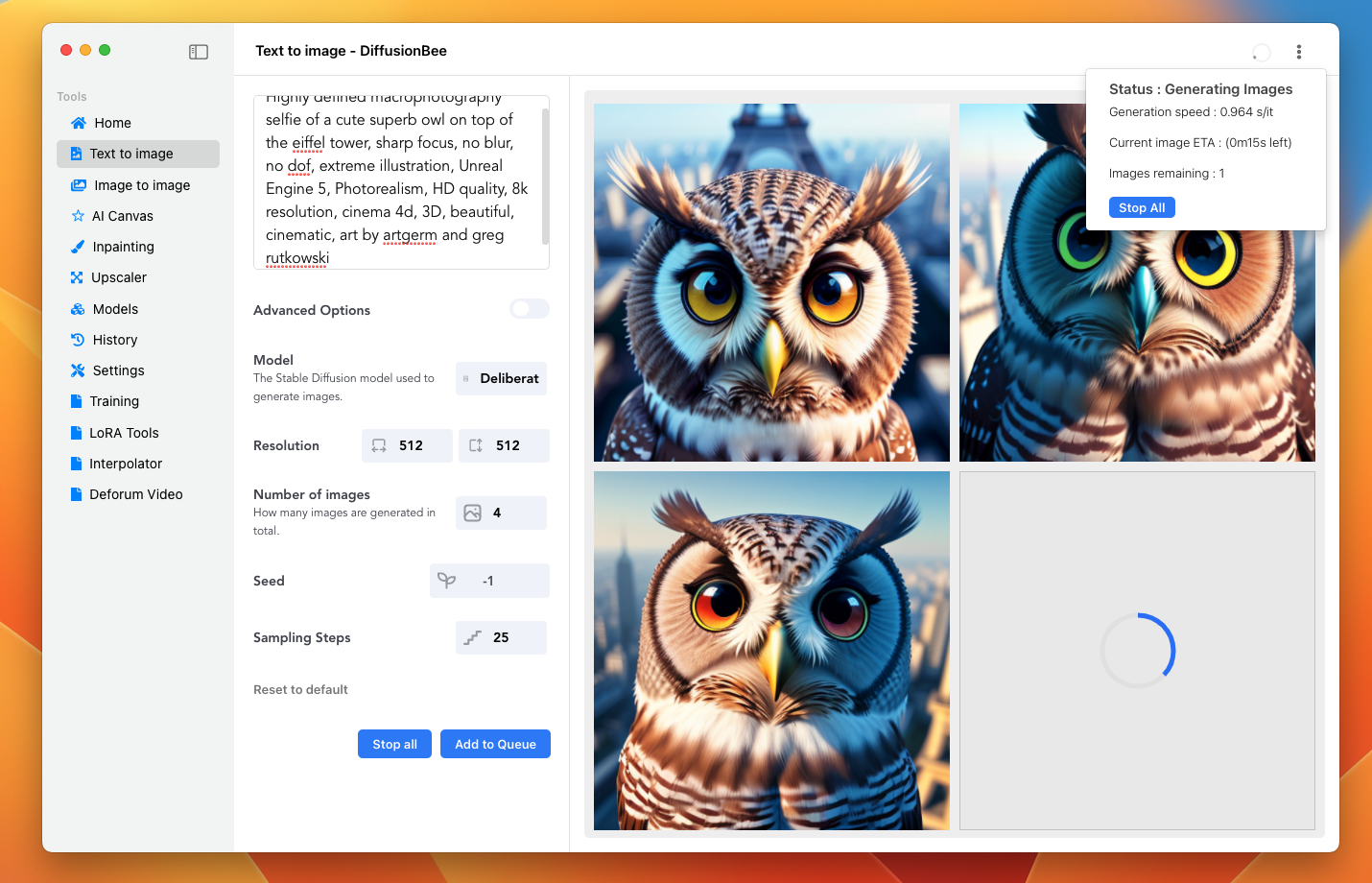 diffusionbee-stable-diffusion-ui hero image