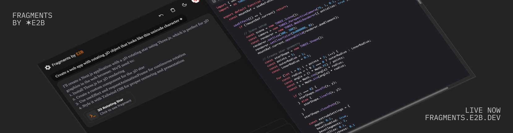 E2B Fragments 预览 - 深色模式
