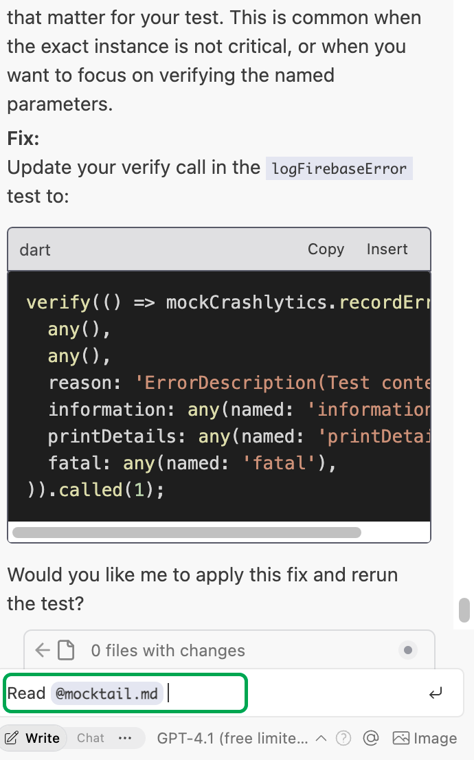 使用 Mocktail 规则的示例