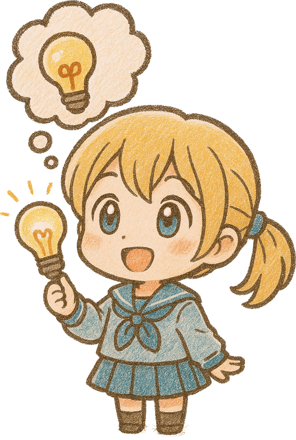 头顶灯泡的吉祥物