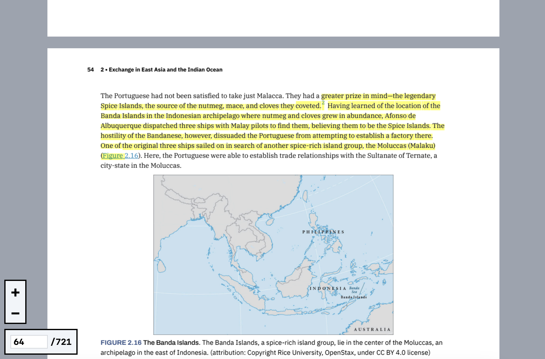文档中的高亮搜索结果