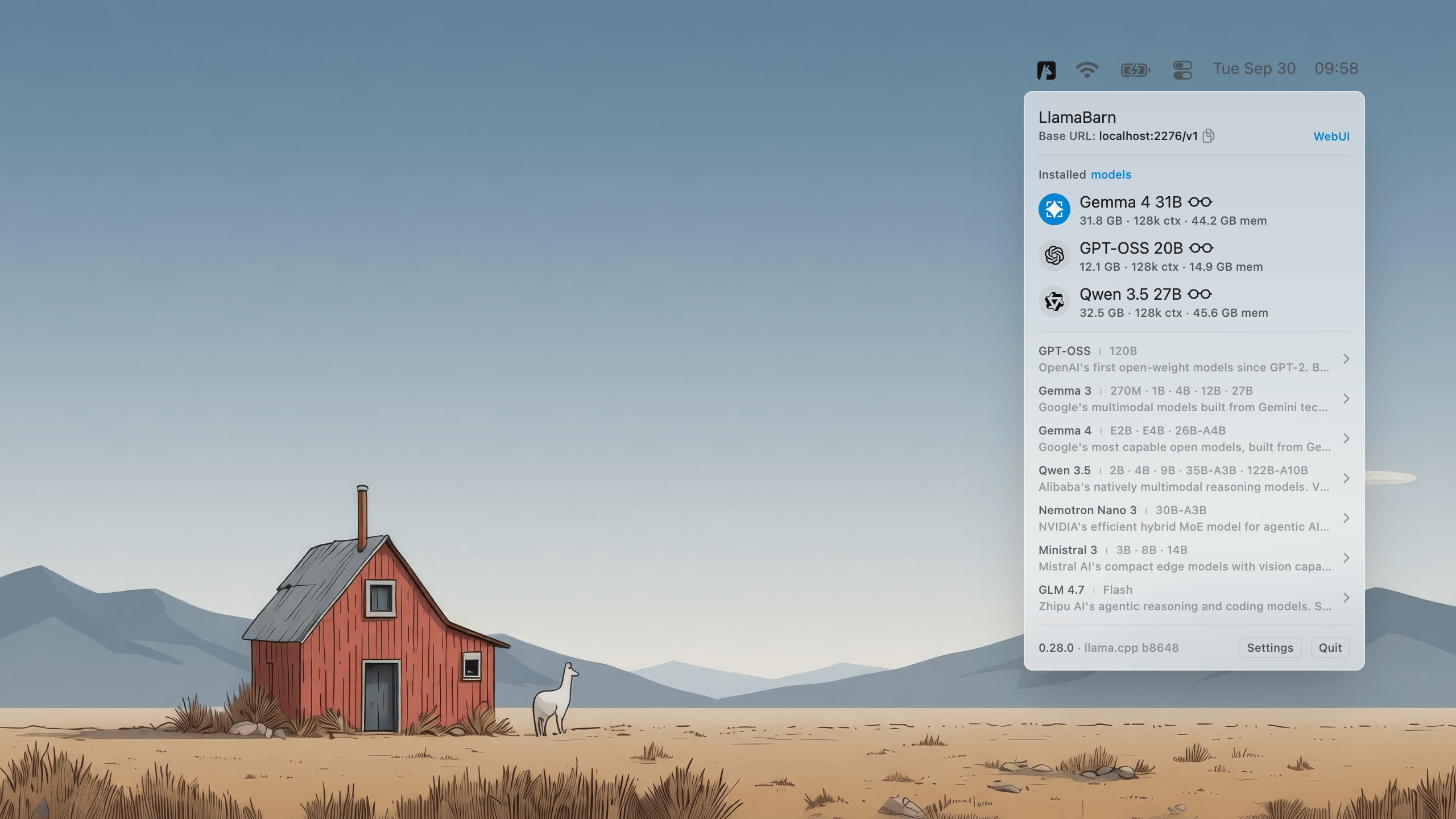 LlamaBarn hero image