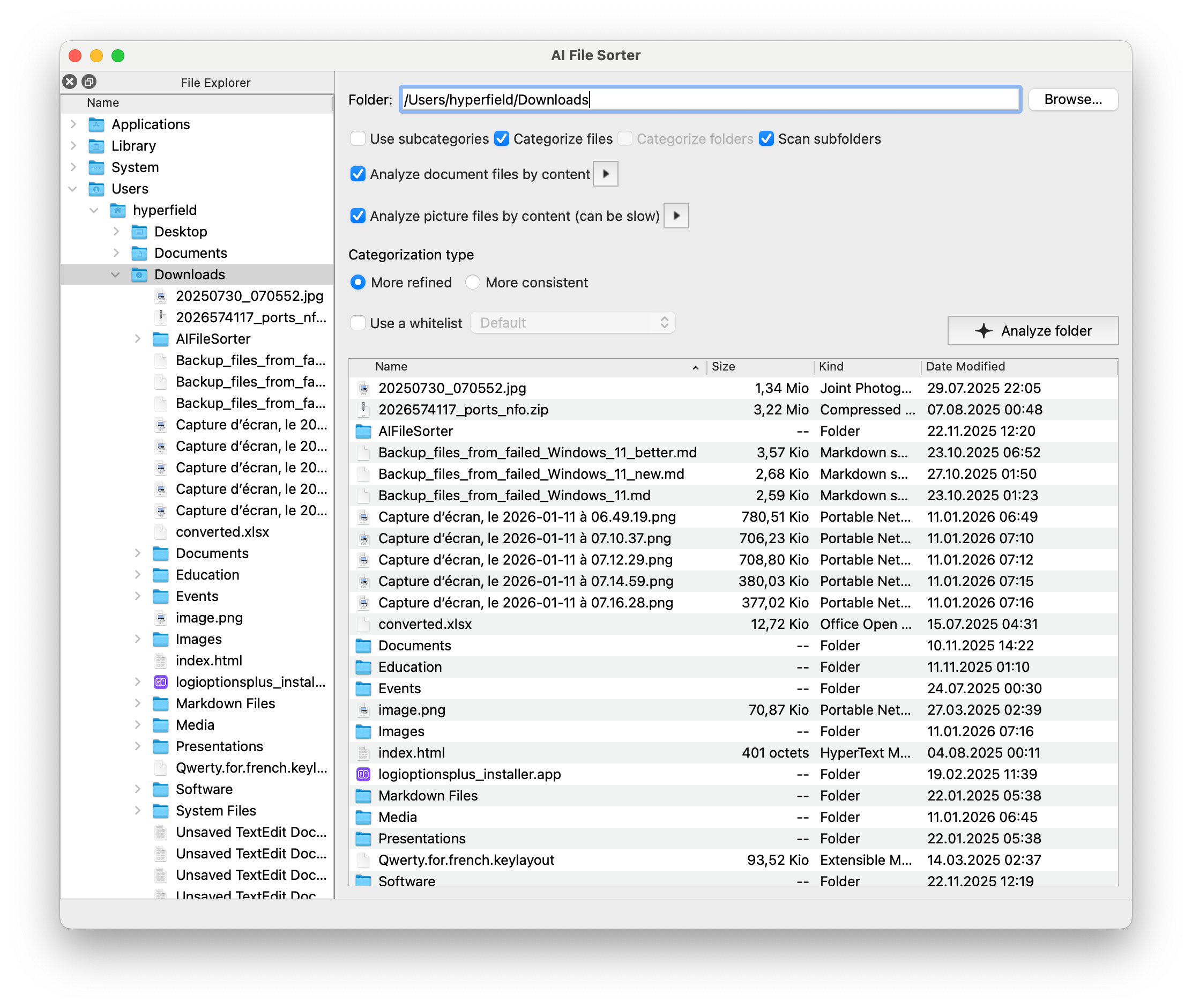 AI 文件整理器截图