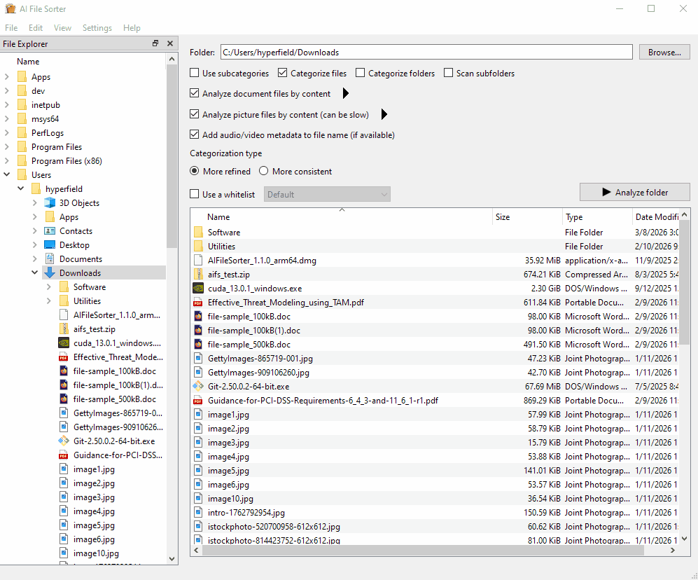 AI 文件整理器截图