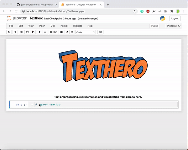 texthero hero image