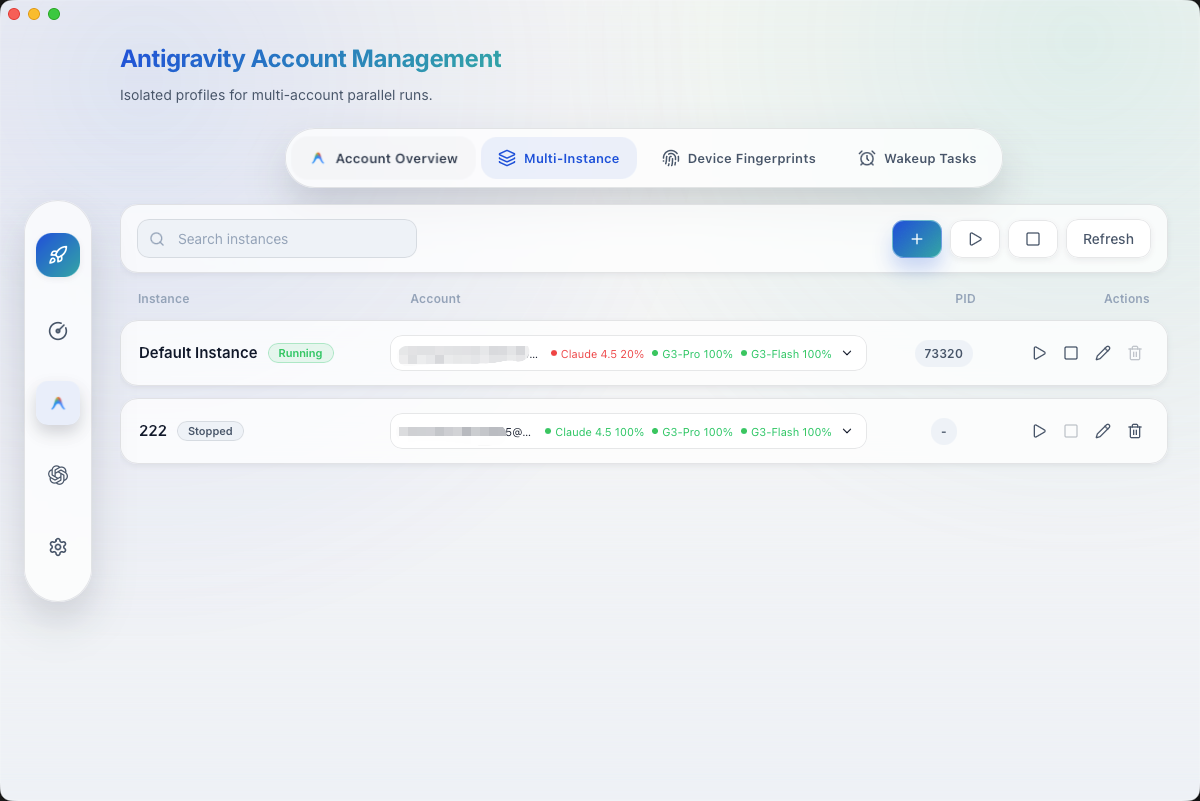 Antigravity Instances