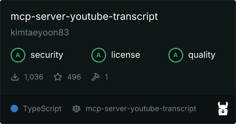 mcp-server-youtube-transcript MCP server