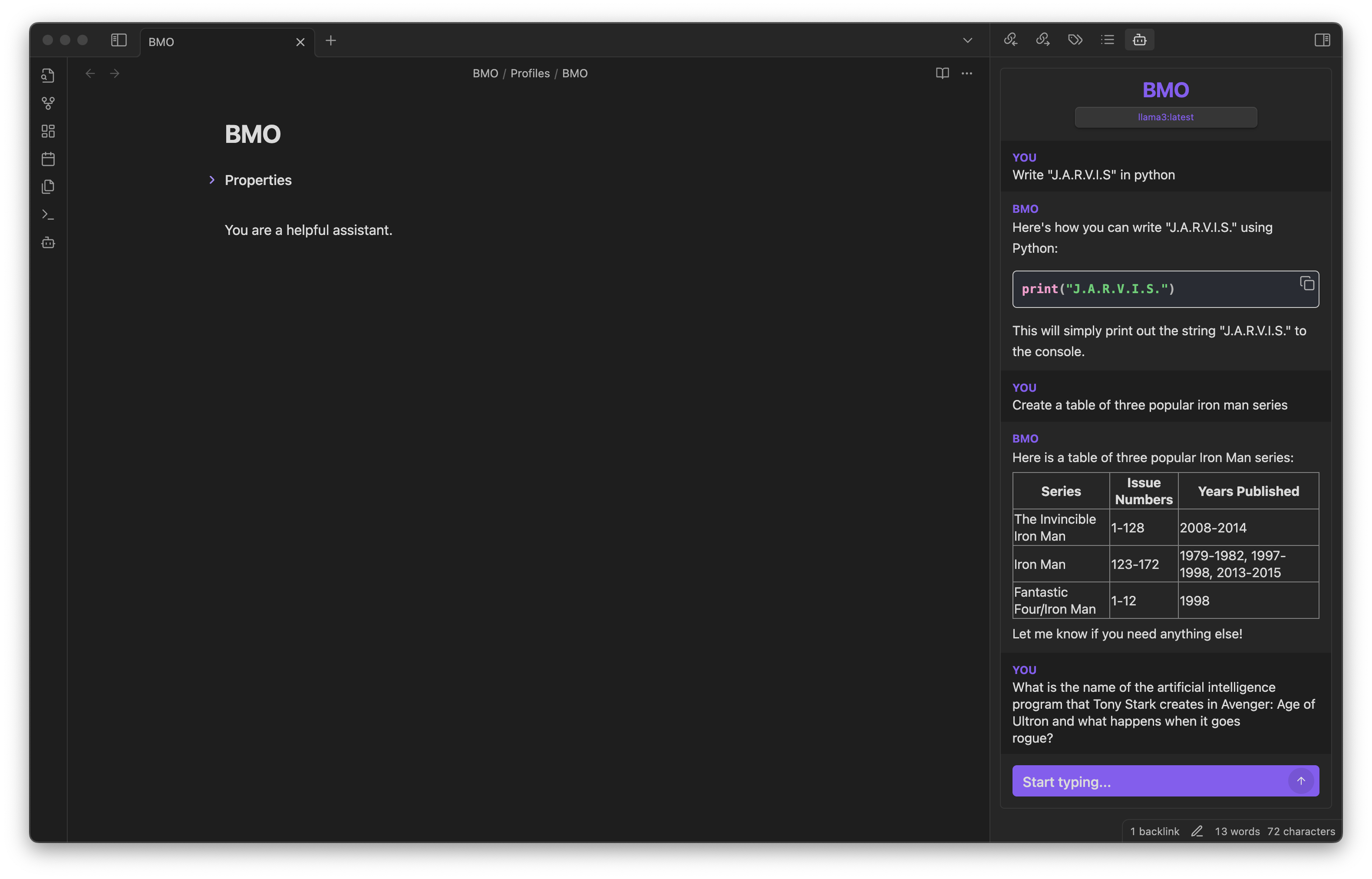 obsidian-bmo-chatbot hero image