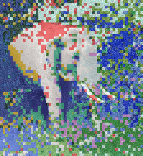 日落时分的大象