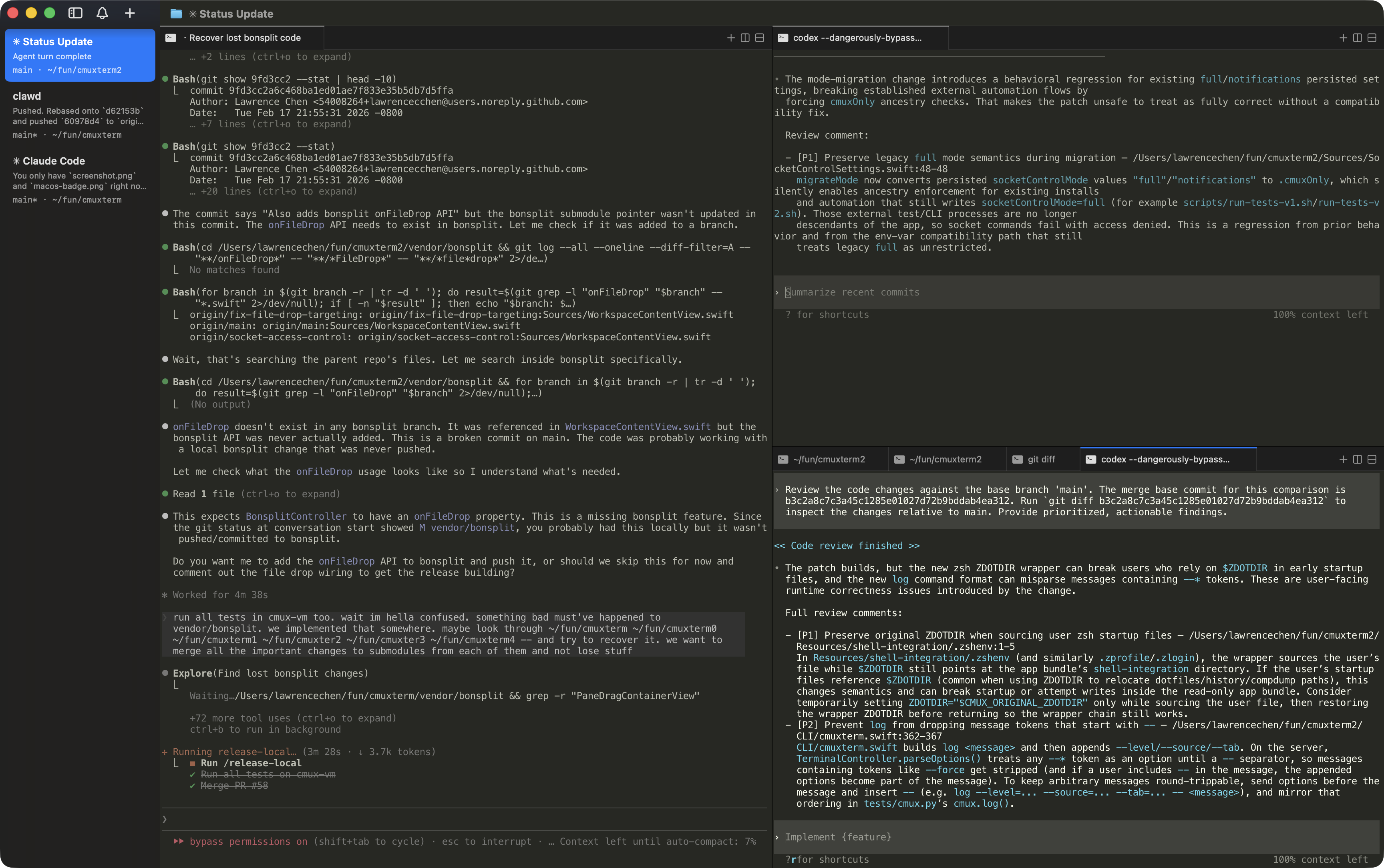 垂直标签页和分割窗格