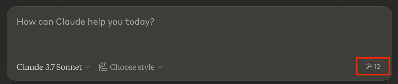 启用工具后的 Claude Desktop 截图