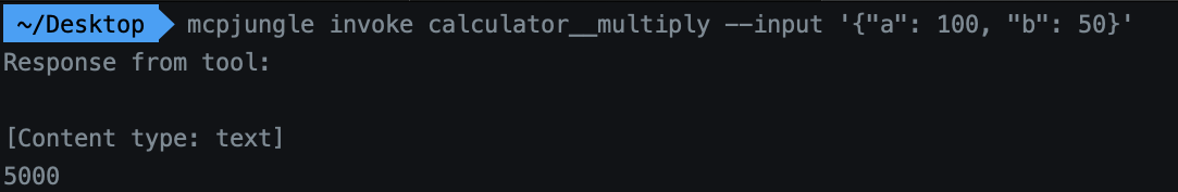 通过 MCPJungle 代理调用 MCP 服务器上的工具
