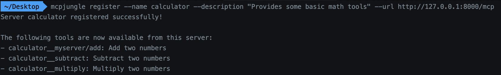 在 MCPJungle 中注册 MCP 服务器