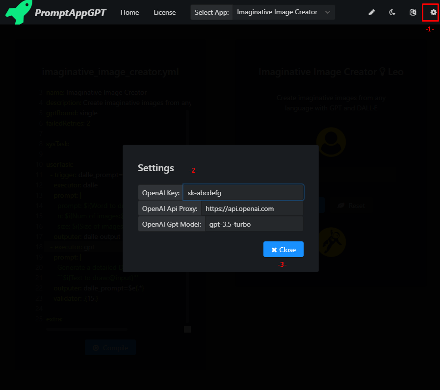 设置 OpenAI 密钥/OpenAI API 代理/OpenAI GPT 模型