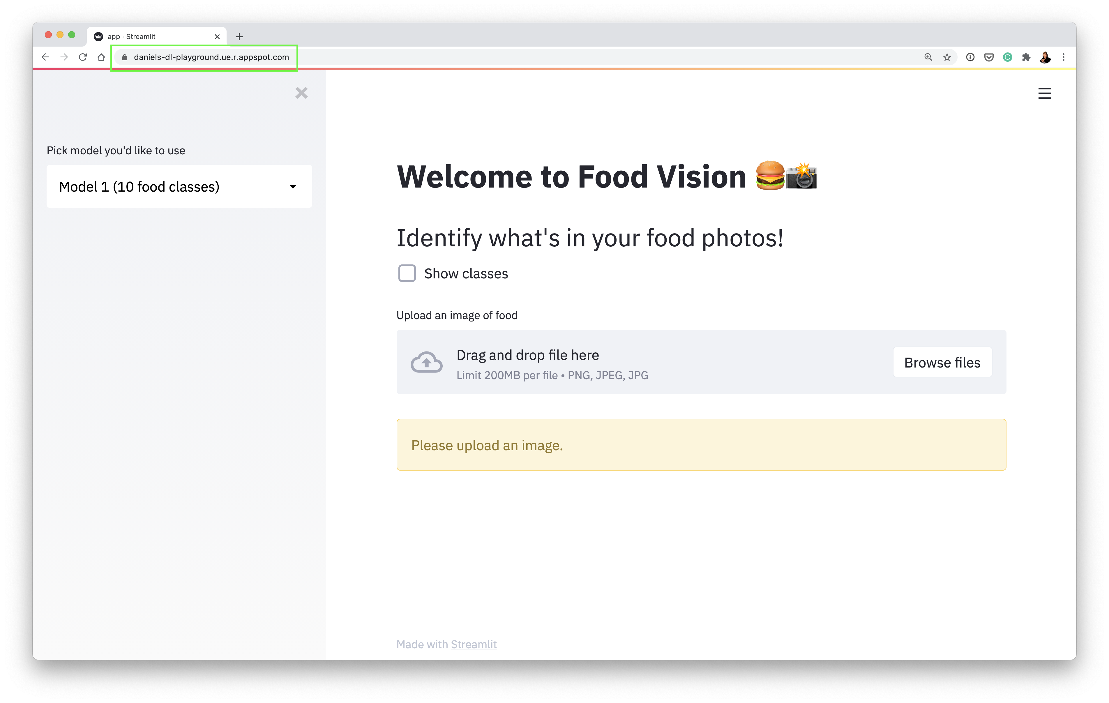 我们的 Streamlit 应用在 App Engine 上运行