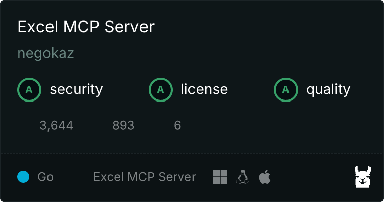 Excel Server MCP 服务器