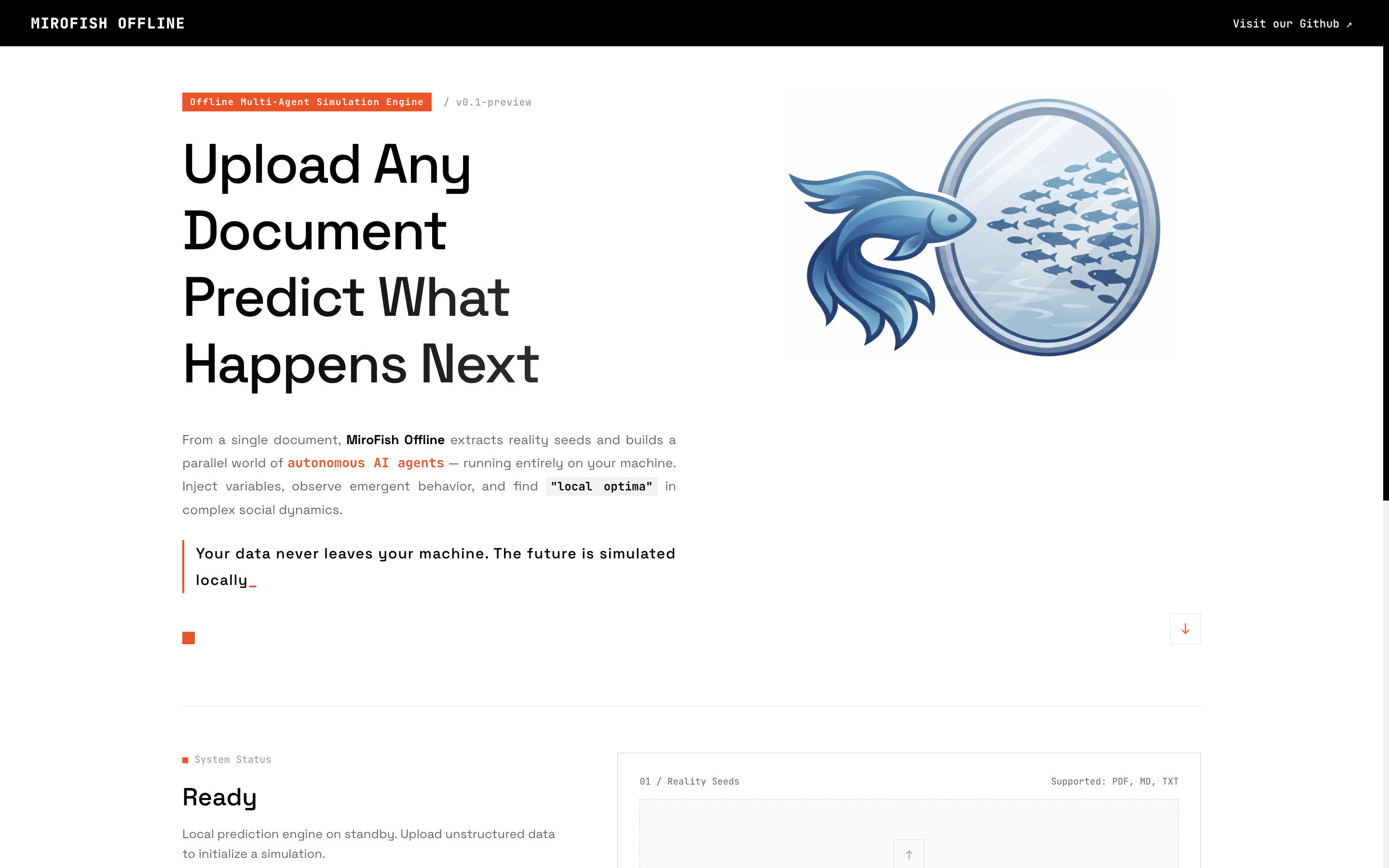 MiroFish Offline — English UI