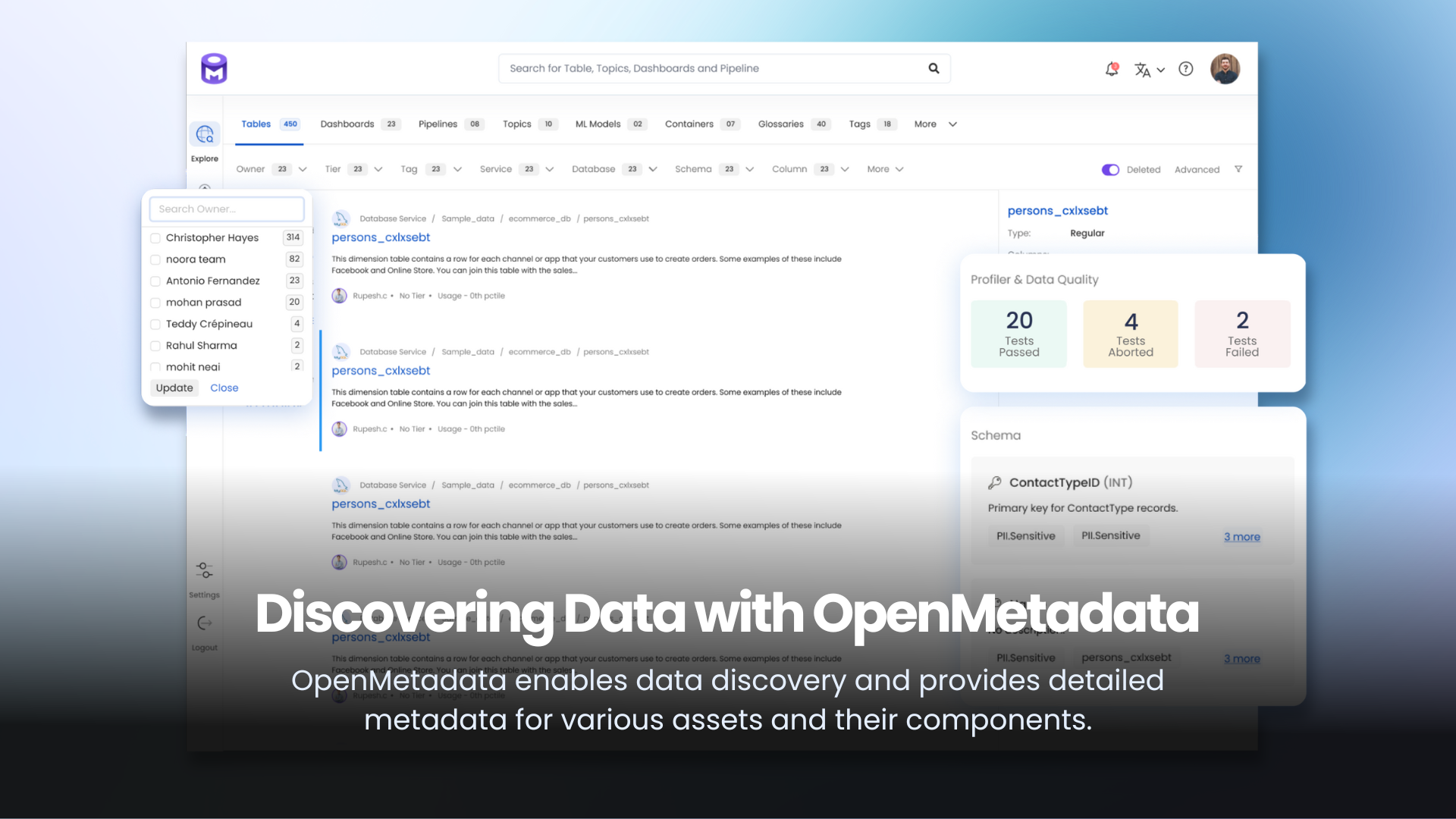 OpenMetadata hero image