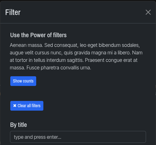 更改列表筛选器包含截图