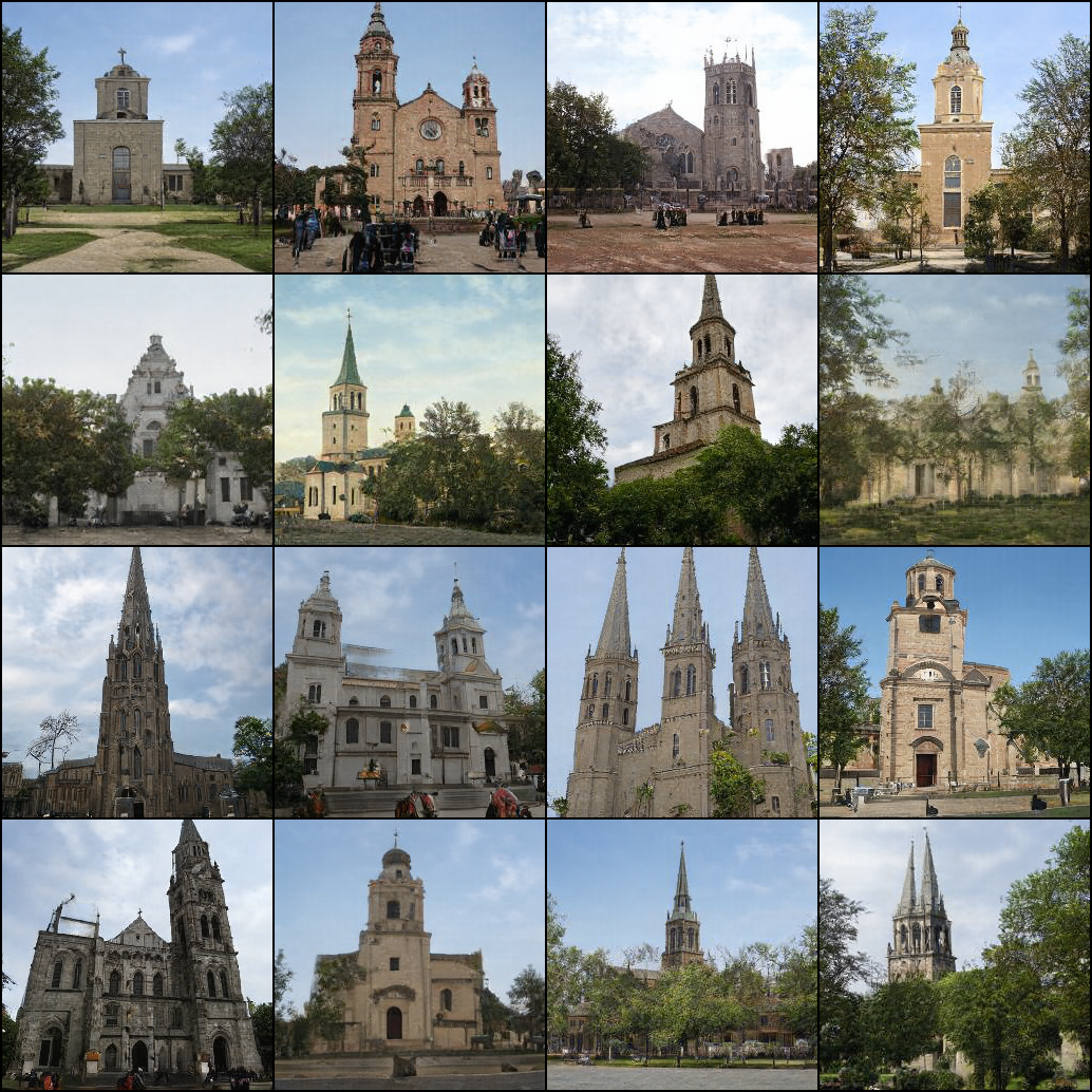 来自 LSUN 教堂的样本