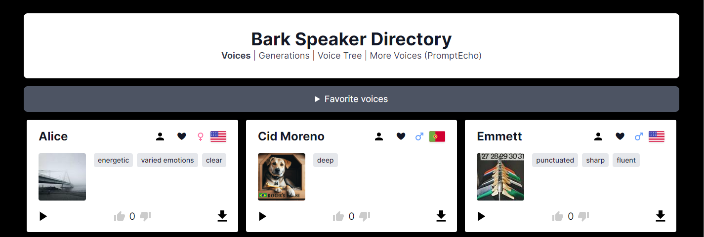 Bark 说话人目录